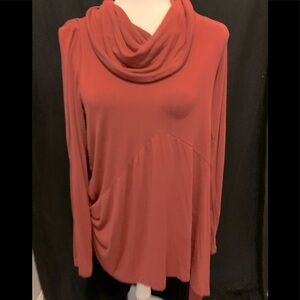 Joseph A tunic burnt orange knit, size S